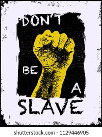 Inspirational poster. Motivational old poster. Fight like a brave. Vector illustration.