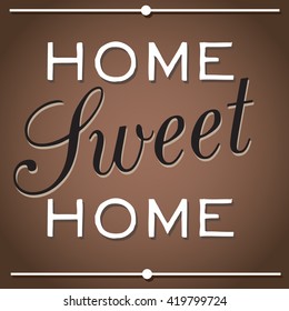 Inspirational quotation on brown background. Vector art.