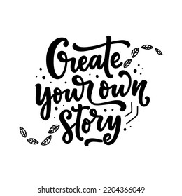 Inspirational quote about Love Yourself. Modern calligraphy. Brush painted letters, vector