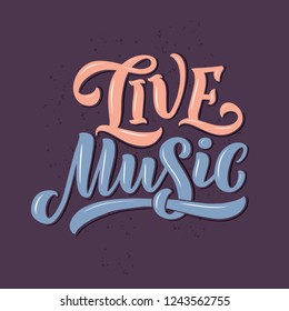 Inspirational quote about music. Hand drawn vintage illustration with lettering. Phrase for print on t-shirts and bags, stationary or as a poster. Vector