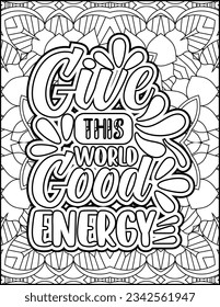 Inspirational quote coloring page for adults. Motivational quote coloring page. Affirmative quote coloring page. Positive quote coloring page for kids. Motivational Swear word. Motivational typography