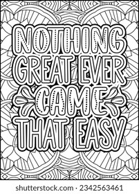 Inspirational quote coloring page for adults. Motivational quote coloring page. Affirmative quote coloring page. Positive quote coloring page for kids. Motivational Swear word. Motivational typography