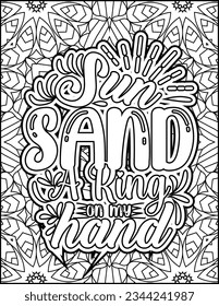 Inspirational quote coloring page for adults. Motivational quote coloring page. Affirmative quote coloring page. Positive quote coloring page for kids. Motivational Swear word. Motivational typography