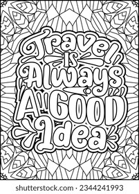 Inspirational quote coloring page for adults. Motivational quote coloring page. Affirmative quote coloring page. Positive quote coloring page for kids. Motivational Swear word. Motivational typography