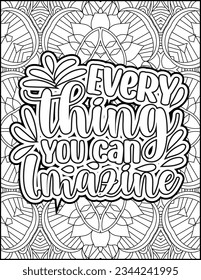 Inspirational quote coloring page for adults. Motivational quote coloring page. Affirmative quote coloring page. Positive quote coloring page for kids. Motivational Swear word. Motivational typography