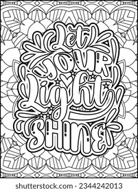 Inspirational quote coloring page for adults. Motivational quote coloring page. Affirmative quote coloring page. Positive quote coloring page for kids. Motivational Swear word. Motivational typography