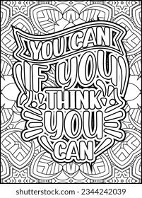 Inspirational quote coloring page for adults. Motivational quote coloring page. Affirmative quote coloring page. Positive quote coloring page for kids. Motivational Swear word. Motivational typography