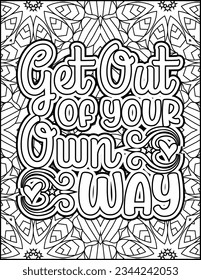 Inspirational quote coloring page for adults. Motivational quote coloring page. Affirmative quote coloring page. Positive quote coloring page for kids. Motivational Swear word. Motivational typography