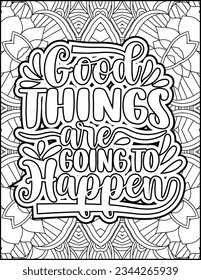 Inspirational quote coloring page for adults. Motivational quote coloring page. Affirmative quote coloring page. Positive quote coloring page for kids. Motivational Swear word. Motivational typography