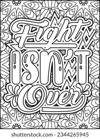 Inspirational quote coloring page for adults. Motivational quote coloring page. Affirmative quote coloring page. Positive quote coloring page for kids. Motivational Swear word. Motivational typography