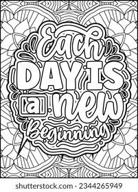 Inspirational quote coloring page for adults. Motivational quote coloring page. Affirmative quote coloring page. Positive quote coloring page for kids. Motivational Swear word. Motivational typography