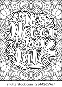 Inspirational quote coloring page for adults. Motivational quote coloring page. Affirmative quote coloring page. Positive quote coloring page for kids. Motivational Swear word. Motivational typography