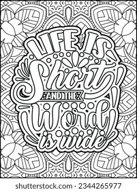 Inspirational quote coloring page for adults. Motivational quote coloring page. Affirmative quote coloring page. Positive quote coloring page for kids. Motivational Swear word. Motivational typography