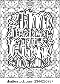 Inspirational quote coloring page for adults. Motivational quote coloring page. Affirmative quote coloring page. Positive quote coloring page for kids. Motivational Swear word. Motivational typography