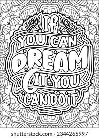 Inspirational quote coloring page for adults. Motivational quote coloring page. Affirmative quote coloring page. Positive quote coloring page for kids. Motivational Swear word. Motivational typography