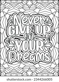 Inspirational quote coloring page for adults. Motivational quote coloring page. Affirmative quote coloring page. Positive quote coloring page for kids. Motivational Swear word. Motivational typography