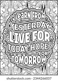 Inspirational quote coloring page for adults. Motivational quote coloring page. Affirmative quote coloring page. Positive quote coloring page for kids. Motivational Swear word. Motivational typography