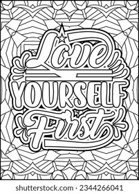 Inspirational quote coloring page for adults. Motivational quote coloring page. Affirmative quote coloring page. Positive quote coloring page for kids. Motivational Swear word. Motivational typography