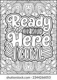 Inspirational quote coloring page for adults. Motivational quote coloring page. Affirmative quote coloring page. Positive quote coloring page for kids. Motivational Swear word. Motivational typography