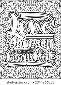 Inspirational quote coloring page for adults. Motivational quote coloring page. Affirmative quote coloring page. Positive quote coloring page for kids. Motivational Swear word. Motivational typography