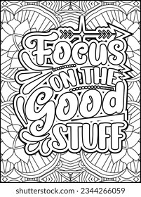 Inspirational quote coloring page for adults. Motivational quote coloring page. Affirmative quote coloring page. Positive quote coloring page for kids. Motivational Swear word. Motivational typography