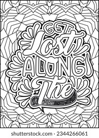 Inspirational quote coloring page for adults. Motivational quote coloring page. Affirmative quote coloring page. Positive quote coloring page for kids. Motivational Swear word. Motivational typography