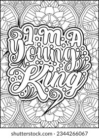 Inspirational quote coloring page for adults. Motivational quote coloring page. Affirmative quote coloring page. Positive quote coloring page for kids. Motivational Swear word. Motivational typography