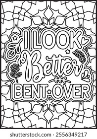 Inspirational Quote Coloring Page for Adults. Motivational Quote Coloring Page.