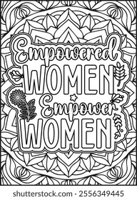 Inspirational Quote Coloring Page for Adults. Motivational Quote Coloring Page.