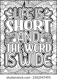 Inspirational quote coloring page. Motivational quote coloring page. Affirmative quote coloring page. Positive quote coloring page. Good vibes. Motivational Swear word. Motivational typography.