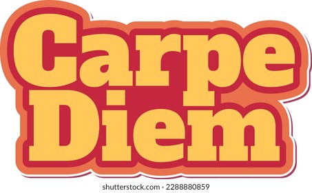 Inspirational quote design featuring the Latin phrase "Carpe Diem" in beautiful vector lettering.