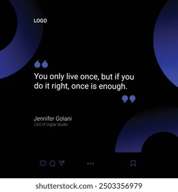Inspirational Quote Design with Modern Aesthetic Elements