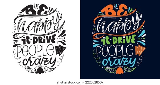 Inspirational quote hand drawn doodle lettering. Modern calligraphy. Brush painted letters, vector