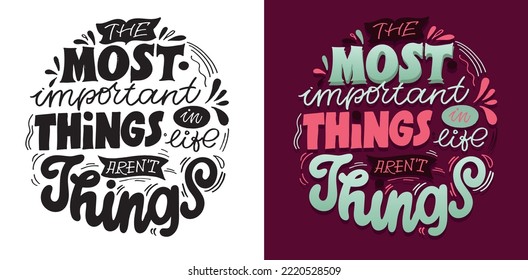 Inspirational quote hand drawn doodle lettering. Modern calligraphy. Brush painted letters, vector