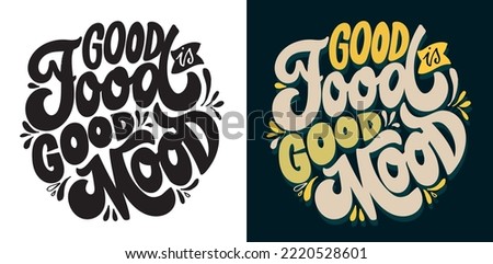 Inspirational quote hand drawn doodle lettering about food. Modern calligraphy. Brush painted letters, vector