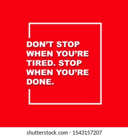 Inspirational quote on a red background vector illustration for poster, banner, background, sticker, t-shirt and motivational design.