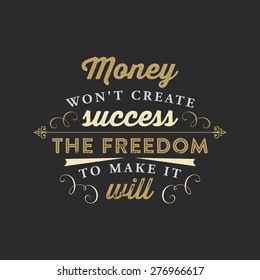 Inspirational Quote Vector Illustration Poster.