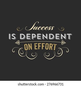 Inspirational Quote Vector Illustration Poster.