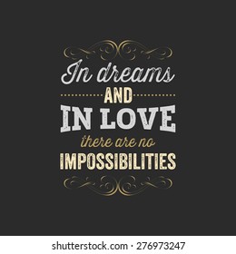Inspirational Quote Vector Illustration Poster
