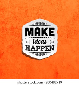 Vektorgrafik-Vektorgrafik-Poster mit Inspiration. Retro-Papier-Texturhintergrund.