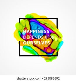 Inspirational Quote Vector Illustration Poster. Motivation Lettering. Typographical Poster Template.