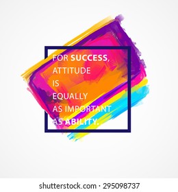 Pôster inspirador de ilustração vetorial de citação. Motivação. Modelo de cartaz tipográfico.