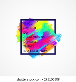 Afiche de Ilustración Inspirador del Vector de Citas. Letras de motivación. Plantilla de póster tipográfico.