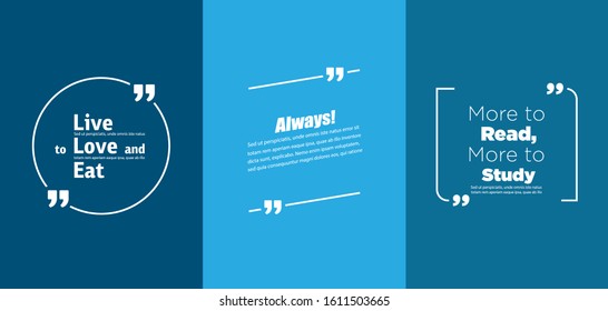 Inspirational quote for your opportunities. Speech bubbles with quote marks. Vector illustration