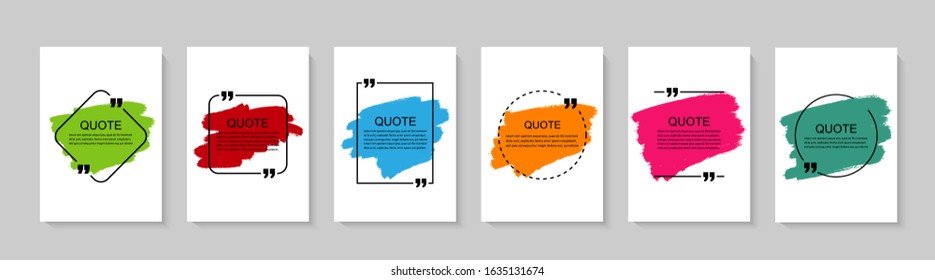 Inspirational quote for your opportunities. Speech bubbles with quote marks. Vector illustration