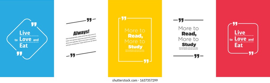 Inspirational quote for your opportunities. Speech bubbles with quote marks. Vector illustration