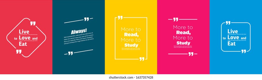 Inspirational quote for your opportunities. Speech bubbles with quote marks. Vector illustration