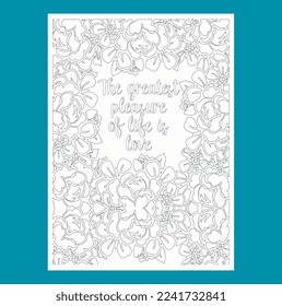 Inspirational Quotes Coloring Page For Adult  