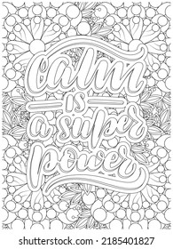 Inspirational Quotes Coloring Page Flower Background Stock Vector ...