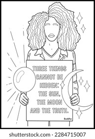 Inspirational Quotes Coloring Pages .